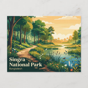 Singra Nationalpark Bangladesch Postkarte