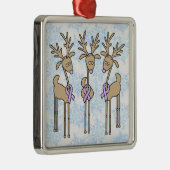 Singrün-Band-Ren (Magen-Krebs) Ornament Aus Metall (Rechts)