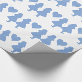Singrün blaue Alice zu Alice Geschenkpapier (Ecke)