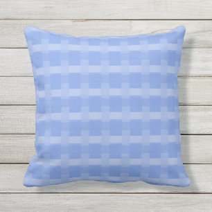Singrün-blaue Karo-Kissen im Freien16x16 Kissen