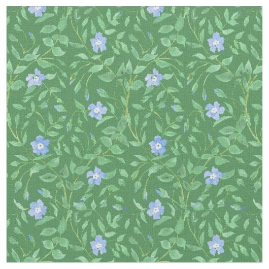 Singrün-blaues dunkelgrünes Land-Ähnliches Blumen Stoff (Nahaufnahme)