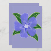 Singrün-Blumen-Einladung Einladung (Vorne/Hinten)