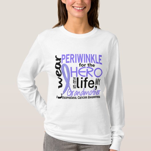 Singrün für Held-Großmutter-Esophageal Krebs T-Shirt (Vorderseite)