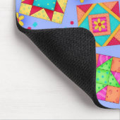 Singrün-Patchwork-Steppdecke blockiert Mousepad (Ecke)