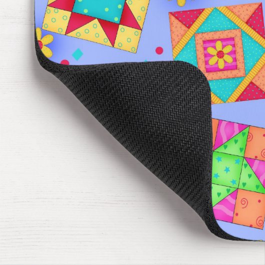 Singrün-Patchwork-Steppdecke blockiert Mousepad (Ecke)
