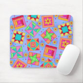 Singrün-Patchwork-Steppdecke blockiert Mousepad (Mit Mouse)