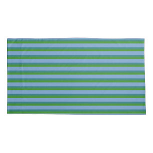 Singrün und grüner Streifen-König Pillow Case Kissenbezug