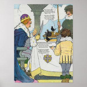 Singt ein Lied von Sixpence Mother Goose Kinderzim Poster