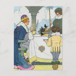 Singt ein Lied von Sixpence Mother Goose Kinderzim Postkarte