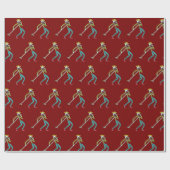 Singt Stickman Geschenkpapier (Flach)
