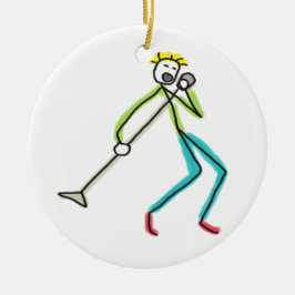 Singt Stickman Keramik Ornament