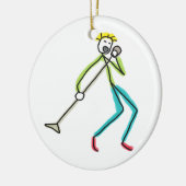 Singt Stickman Keramik Ornament (Links)