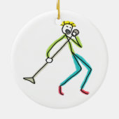Singt Stickman Keramik Ornament (Hinten)