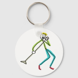 Singt Stickman Schlüsselanhänger