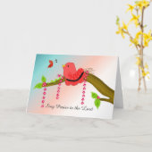 Singt Vogel Ermutigung Karte (Gelbe Blume)