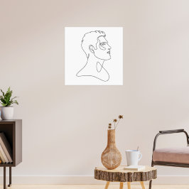 Singular Essence - Minimalistische Männerkunst Poster