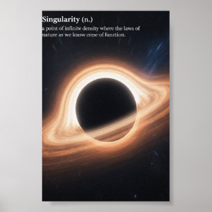 Singularität Schwarzes Loch Astronomie Weltraumwis Poster