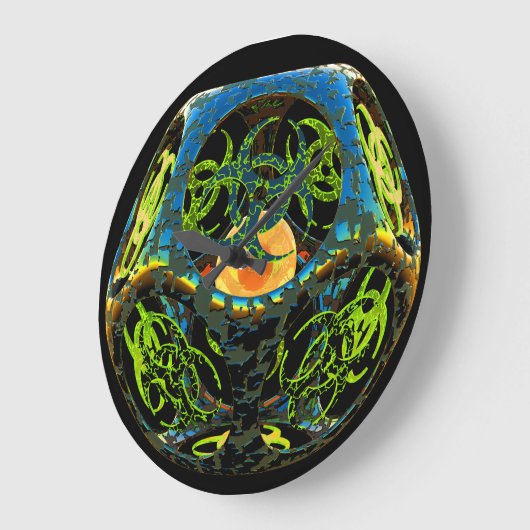 Singularity Powered Computer Virus Große Wanduhr (Winkel)