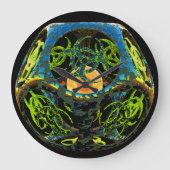 Singularity Powered Computer Virus Große Wanduhr (Vorderseite)