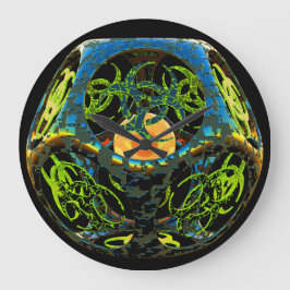 Singularity Powered Computer Virus Große Wanduhr