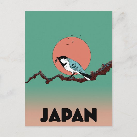 Singvogel am frühen Morgen Postkarte (Vorderseite)