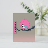 Singvogel am frühen Morgen Postkarte (Stehend Vorderseite)