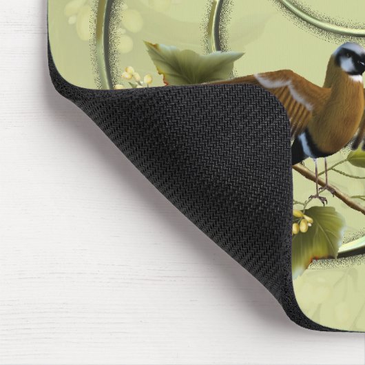 Singvogel Anfangsd Mousepad (Ecke)