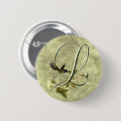 Singvogel Anfangsl Button (Vorne & Hinten)
