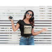 Singvögel auf einer musikalischen Komposition T-Shirt