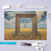 Singvögel auf rosa Blume Zweigstelle Seidenpapier (Handwerk)