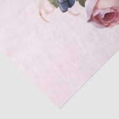 Singvogel auf rosa Pfingstrosen Seidenpapier (Detail)