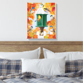 Singvögel im Herbst Leinwanddruck (Insitu (Schlafzimmer))