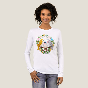 Singvögel in Blüte: Eine Perlen-Symphonie der Natu Tri-Blend Shirt