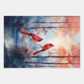 Singvögel in der Waldlandschaft Kunst Geschenkpapier Set (Vorderseite 2)