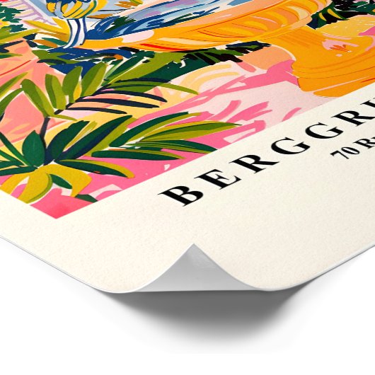 Singvögel in einem Vogelbad, Kunstdruckerei von Ma Poster (Ecke)