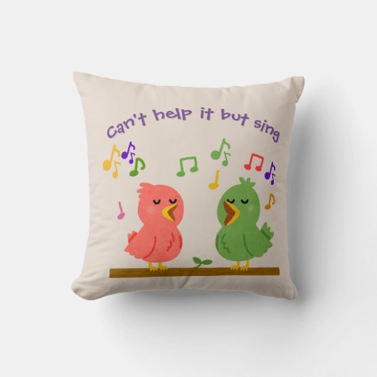 Singvögel Kissen (Vorderseite)