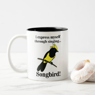 Singvogel Meise Vogel Lustiger Vogelbeobachtung Vo Zweifarbige Tasse