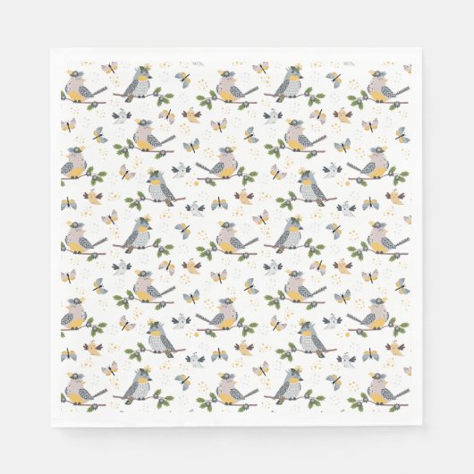 Singvögel Papier Serviette (Vorderseite)