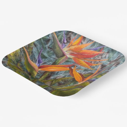 Singvogel Pappteller (Gewinkelt)