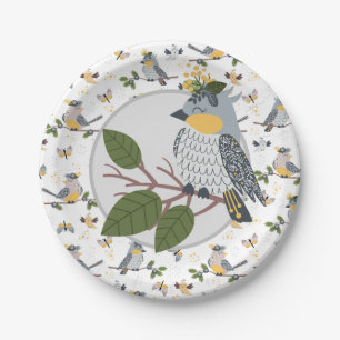 Singvogel Pappteller