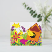 Singvögel Postkarte (Stehend Vorderseite)