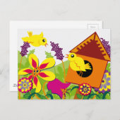 Singvögel Postkarte (Vorne/Hinten)