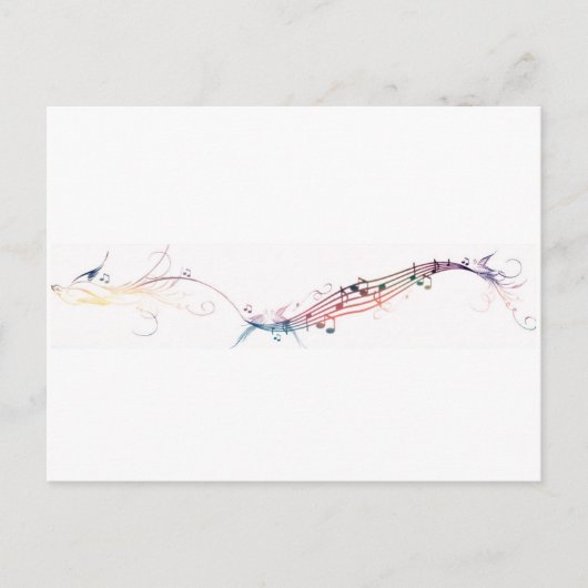 Singvögel Regenbogen Postkarte (Vorderseite)
