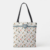 Singvögel und Blumen Tasche (Rückseite)
