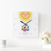 Sinhala New Year Wall Clock Quadratische Wanduhr (Zuhause)