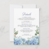 SINI Blue Hydrangea Details Card RSVP Karte (Vorderseite)
