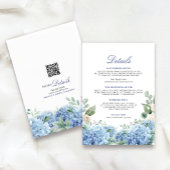 SINI Blue Hydrangea Details Card RSVP Karte