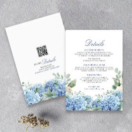 SINI Blue Hydrangea Details Card RSVP Karte