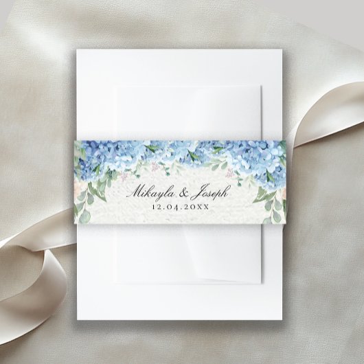 SINI Blue Hydrangea Einladung Bly Band