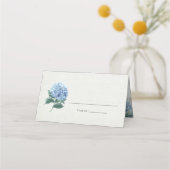 SINI Blue Hydrangea Folded Platzkarte (Vorderseite)